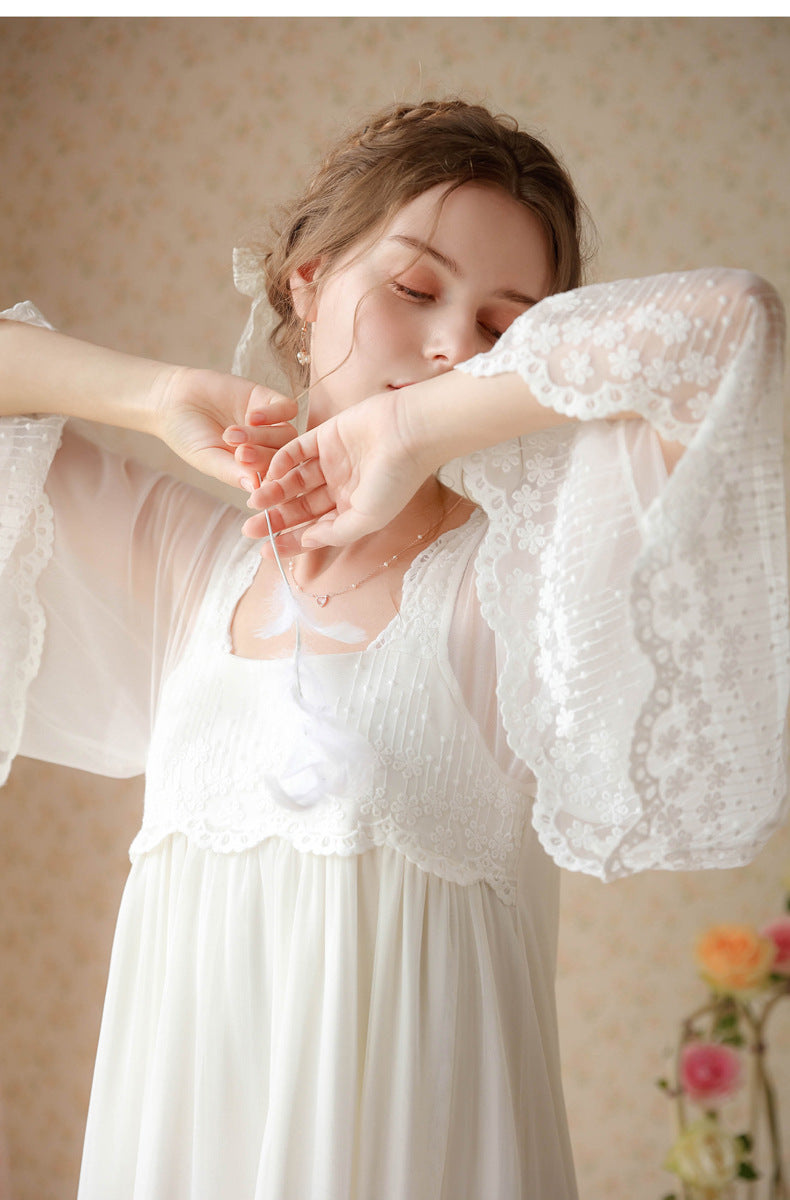 Mesh Embroidery Lace Home Clothes Sleeping Skirt by http://Lolyshop.shop