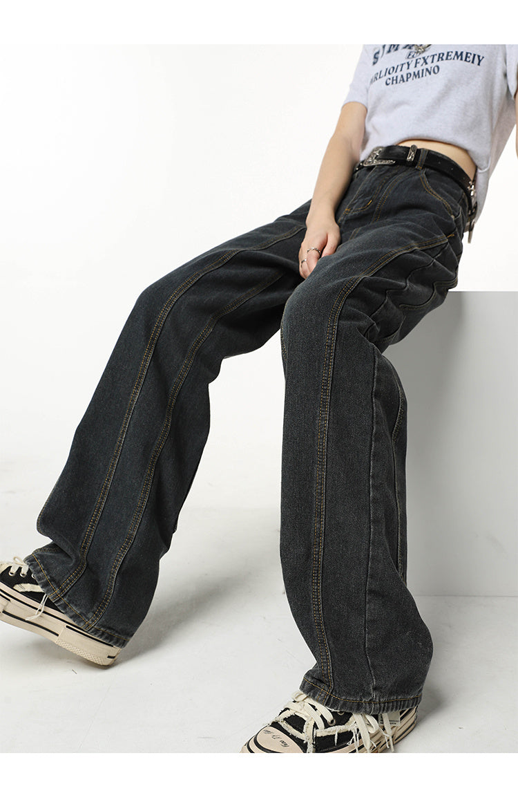 Dark Blue Jeans For Women Loose Drape by http://Lolyshop.shop