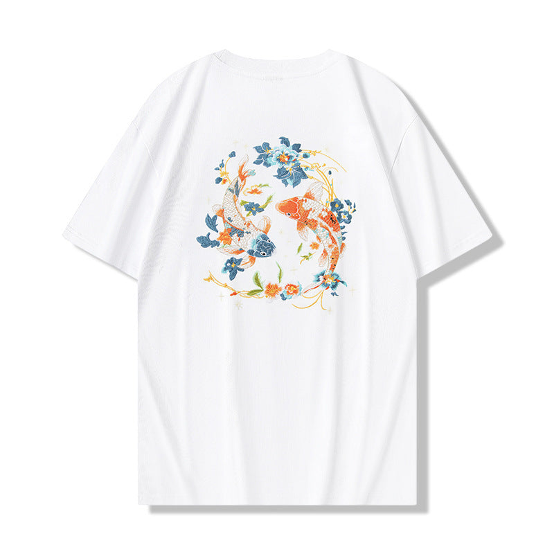 Icing On The Cake Light-changing Embroidery Round Neck Loose Top by http://Lolyshop.shop