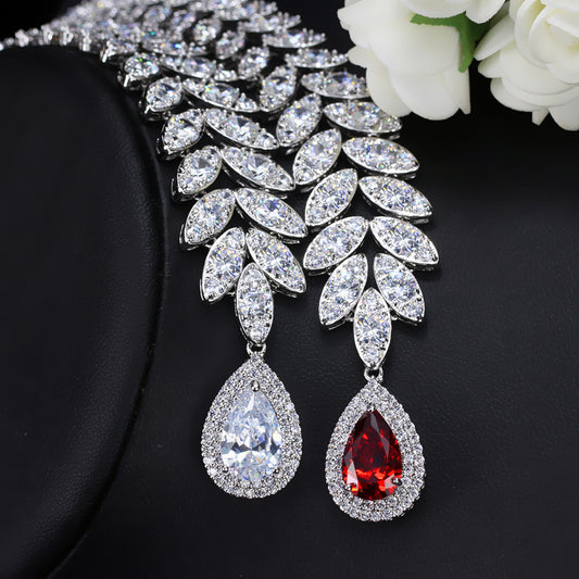 Korean Foreign Trade In Europe And America Two Piece AAA Zircon Jewelry Set by http://Lolyshop.shop
