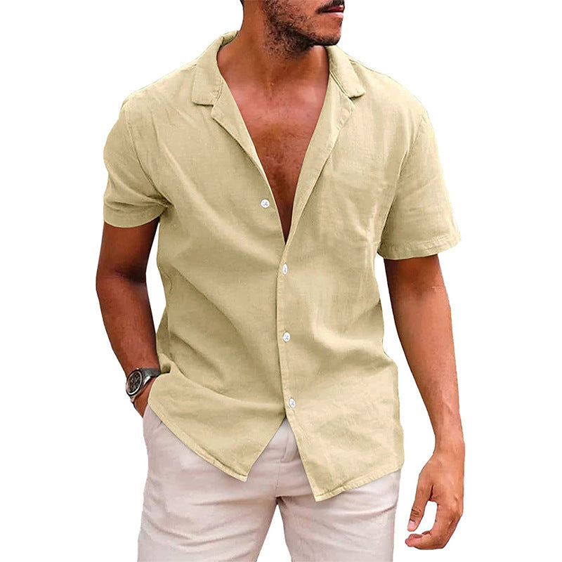 Men's Tops Casual Button Down Shirt Short Sleeve Beach Shirt Summer Mens Clothing by http://Lolyshop.shop