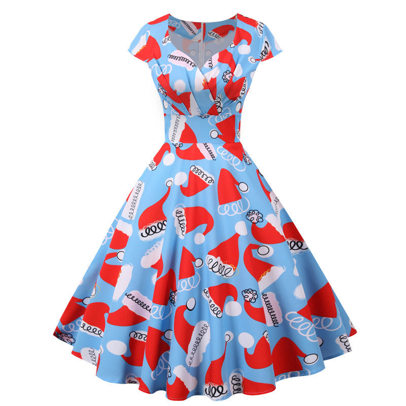 Christmas short sleeve dress women by http://Lolyshop.shop