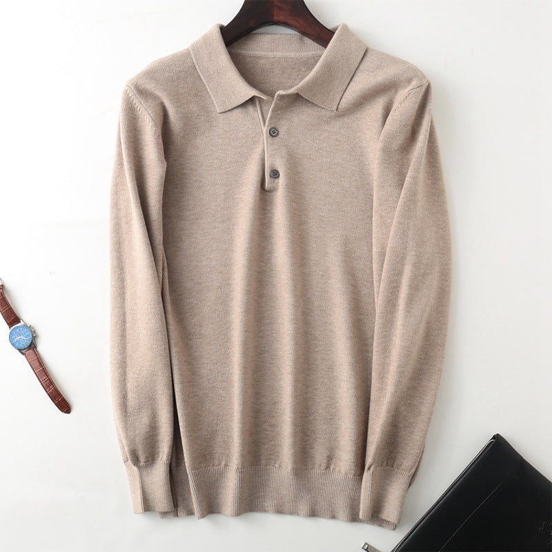 Knitted Sweater Men's Clothing Polo Collar Pullover by http://Lolyshop.shop