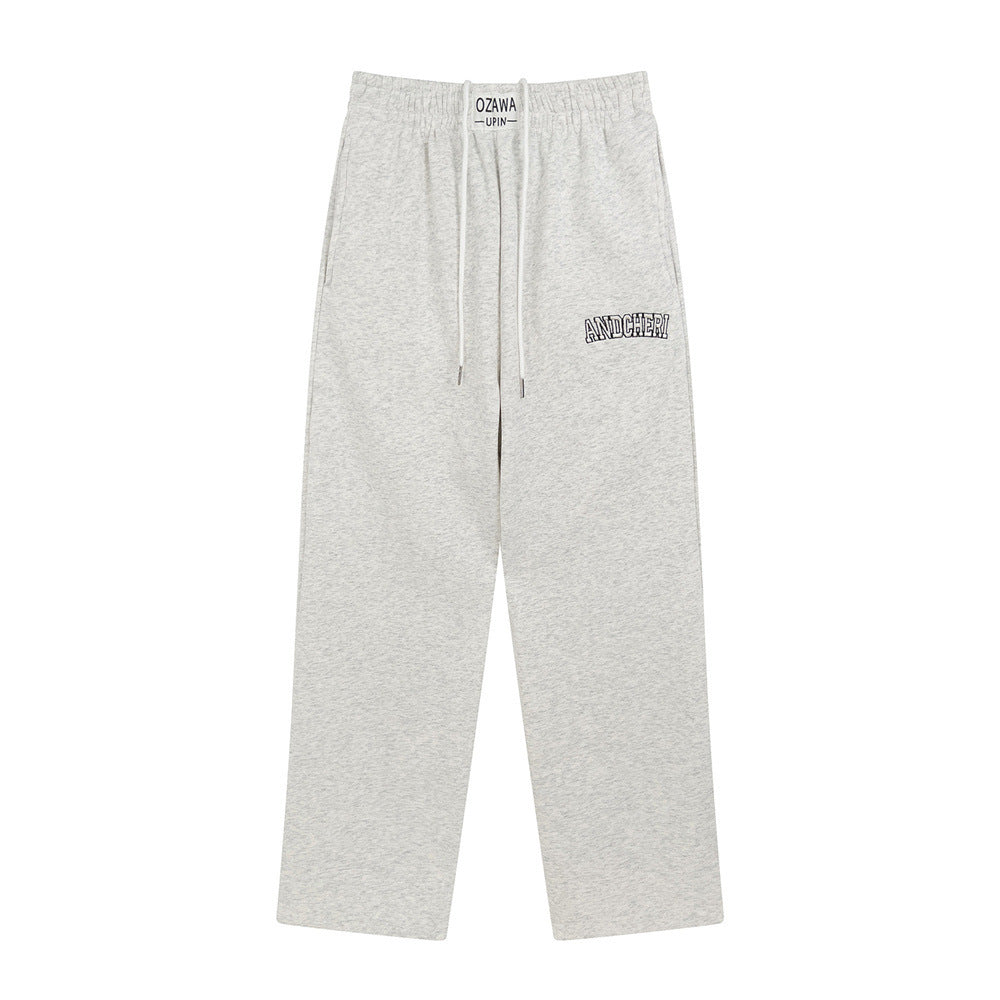 Embroidered Letters Exercise Casual Pants Men by http://Loyshop.shop