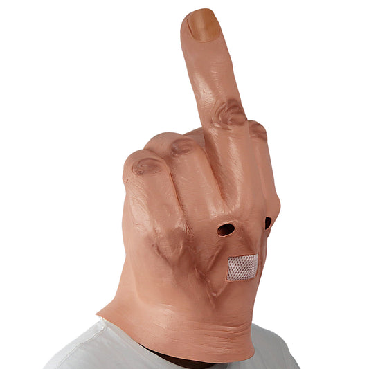 Despise The Vertical Middle Finger Mask Halloween Spoof Mask Bar DJ Spoof Mask by http://Loyshop.shop