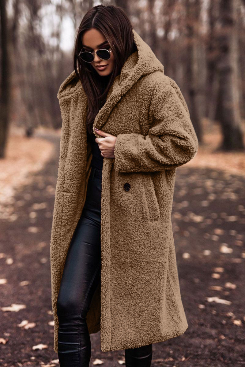 Autumn Winter Fashion Elegant Long Coat Woman Plush Warm Faux Fleece Coat Women Teddy Jacket Female Teddy Coat Outwear Ladies by http://Loyshop.shop