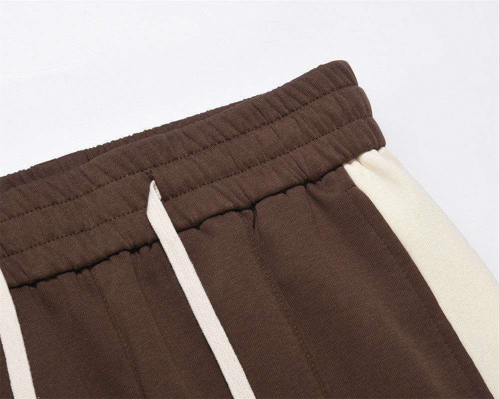 Fashion Stitching Casual Wide-leg Trousers Men by http://Loyshop.shop