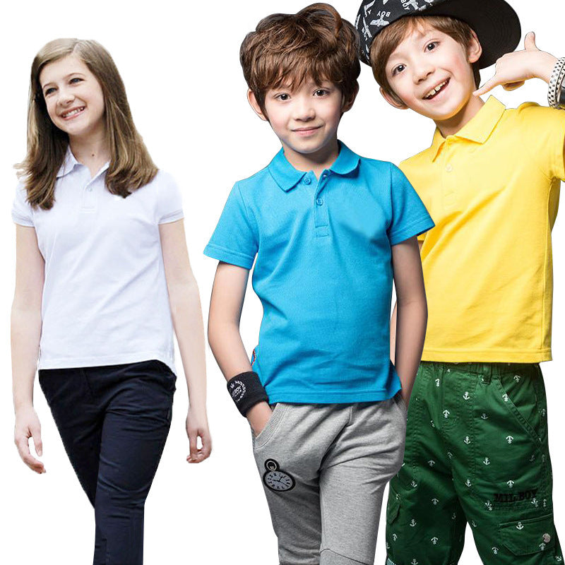Children's Polo Shirt With Solid Color Cotton Lapel by http://Lolyshop.shop