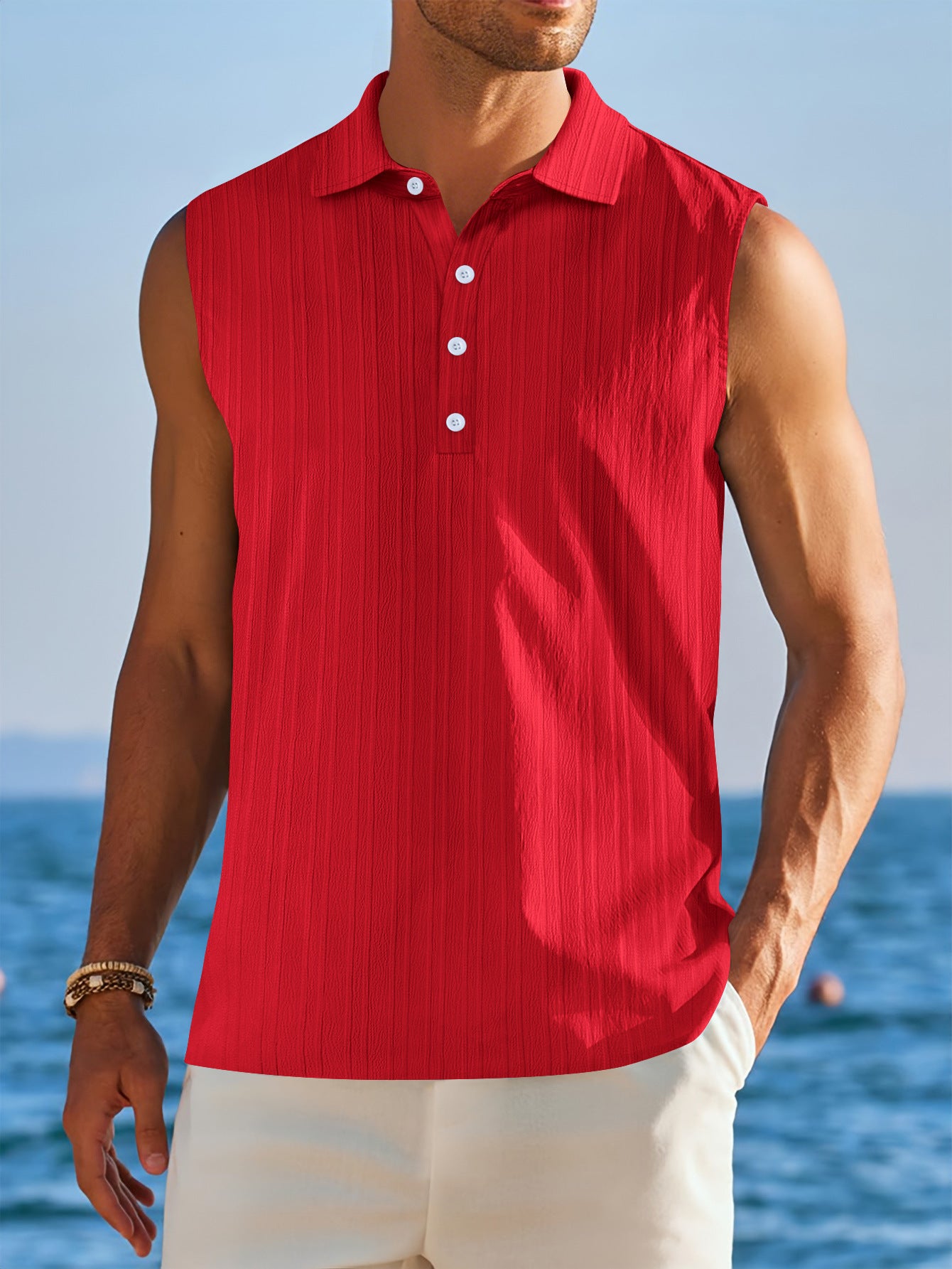 Men's Half-open Tube Sleeveless Bottoming Shirt by http://Lolyshop.shop