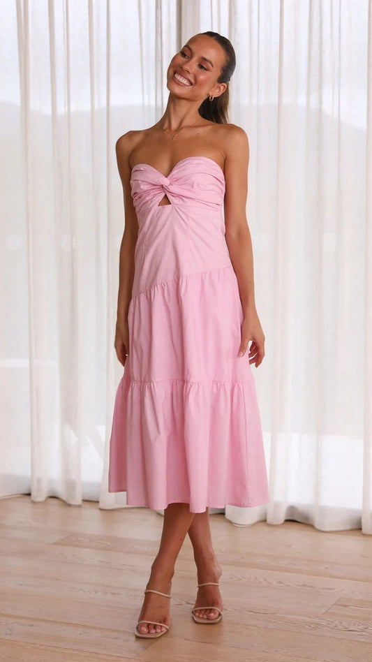 Wrapped Chest Nipped-waist Dress Women by http://Lolyshop.shop