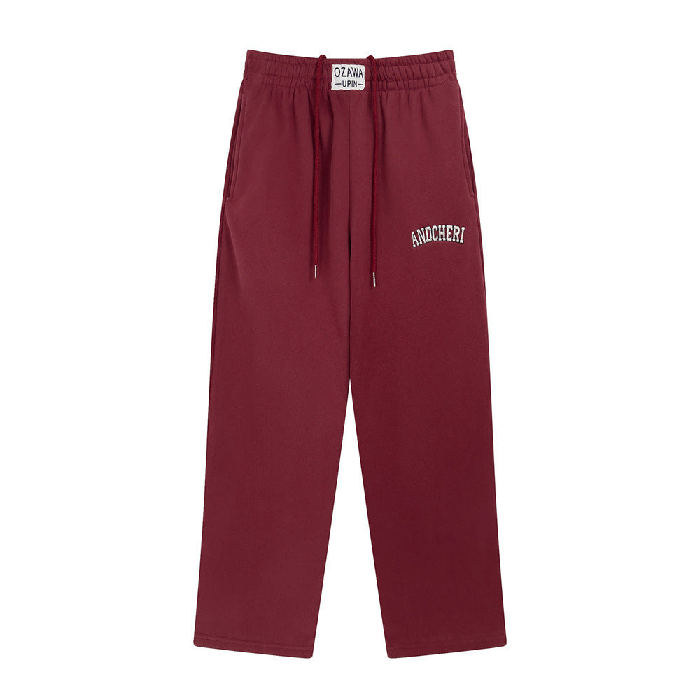 Embroidered Letters Exercise Casual Pants Men by http://Loyshop.shop