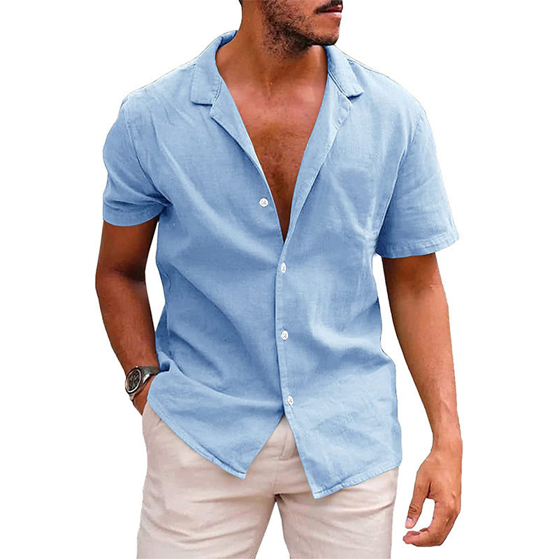 Men's Tops Casual Button Down Shirt Short Sleeve Beach Shirt Summer Mens Clothing by http://Lolyshop.shop