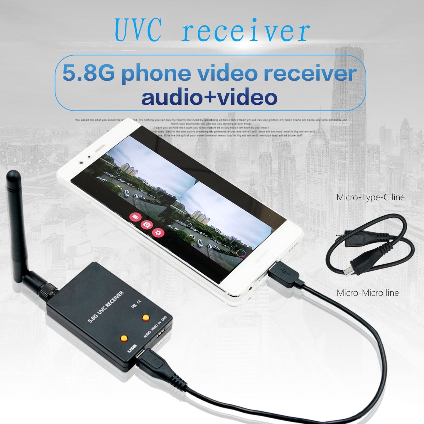 UAV video transmission 5.8g relay receiver by http://Lolyshop.shop