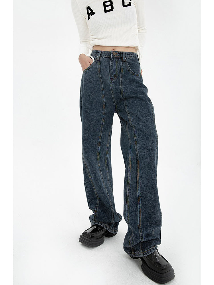 Dark Blue Jeans For Women Loose Drape by http://Lolyshop.shop