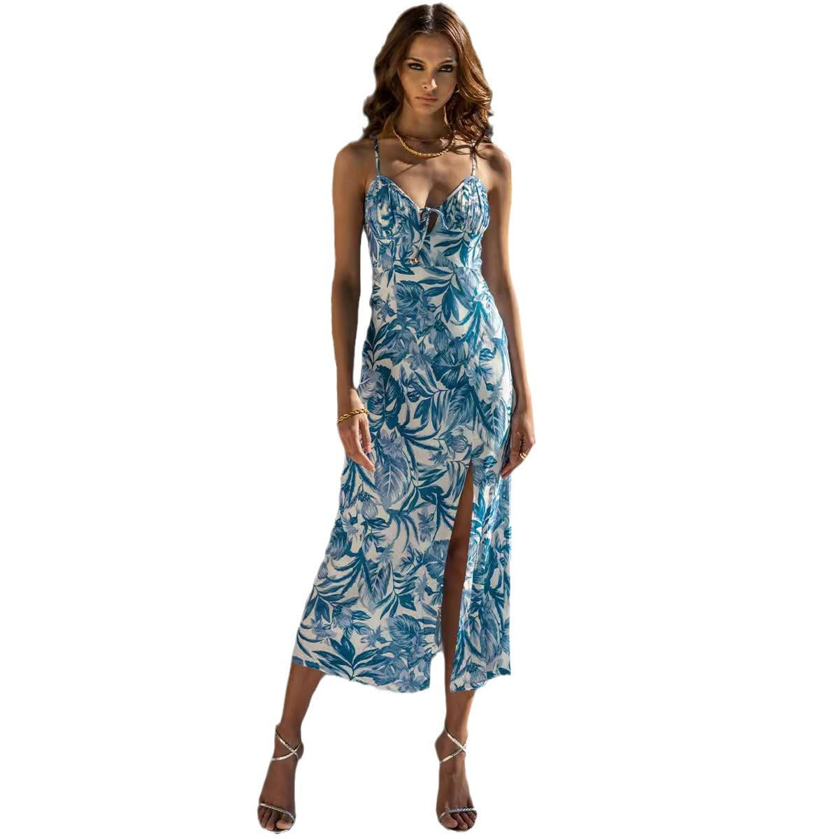 Printed Sling Slim Fit Women's Dress