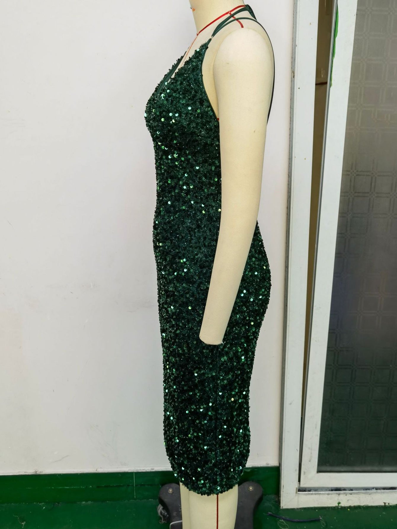Backless Sequined Suspender Dress Women by http://Lolyshop.shop