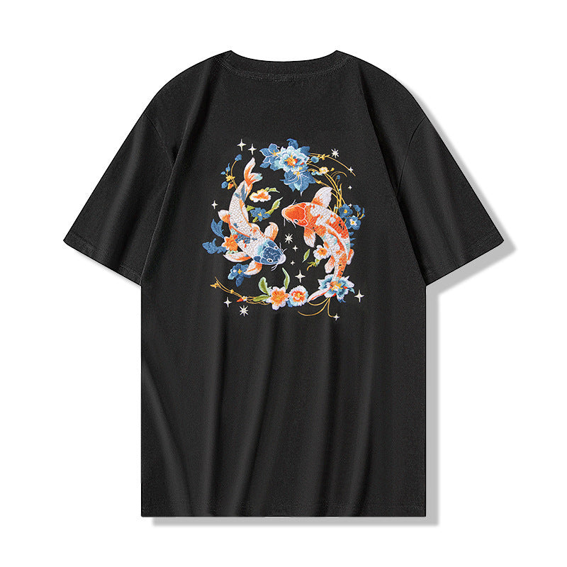 Icing On The Cake Light-changing Embroidery Round Neck Loose Top by http://Lolyshop.shop