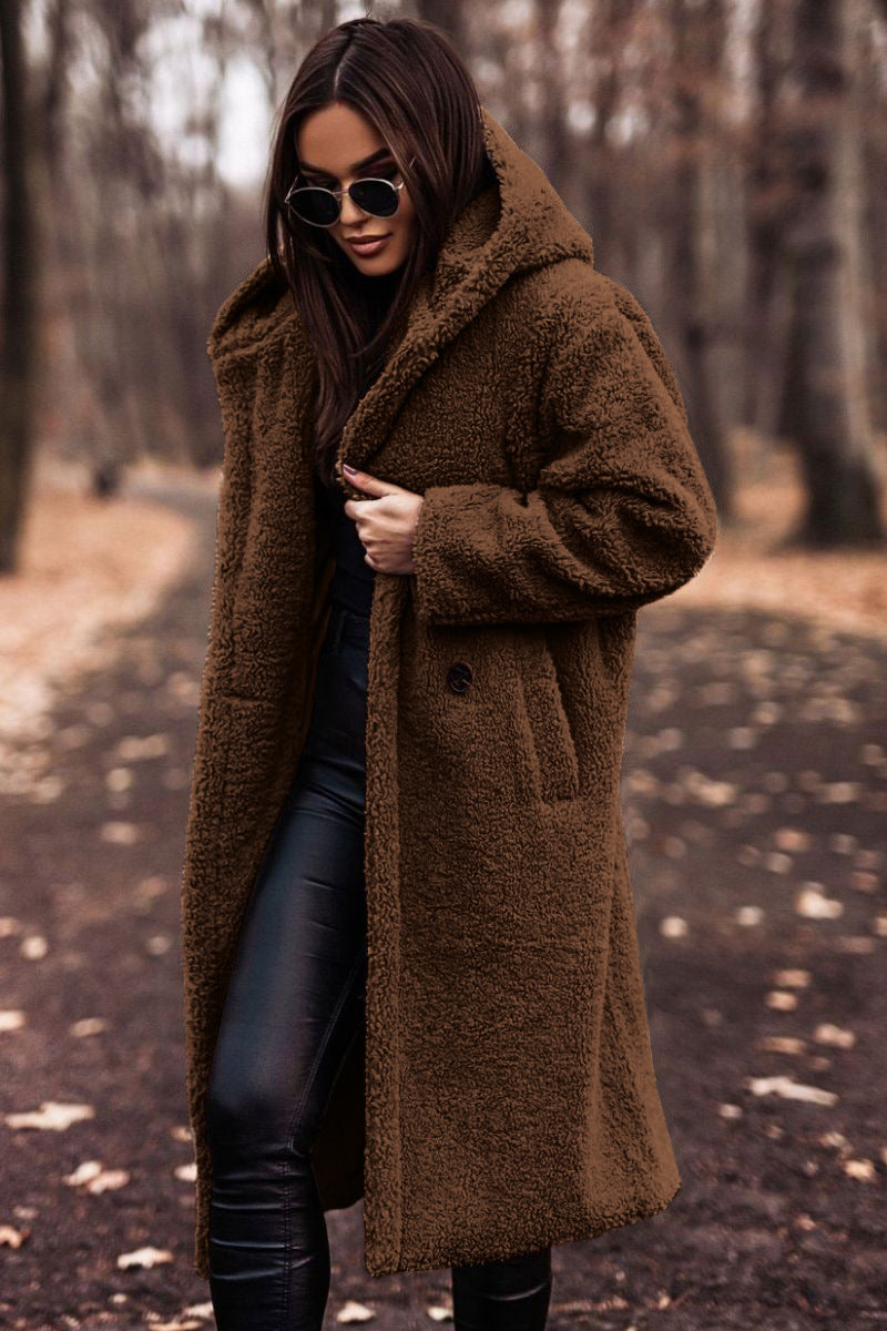 Autumn Winter Fashion Elegant Long Coat Woman Plush Warm Faux Fleece Coat Women Teddy Jacket Female Teddy Coat Outwear Ladies by http://Loyshop.shop