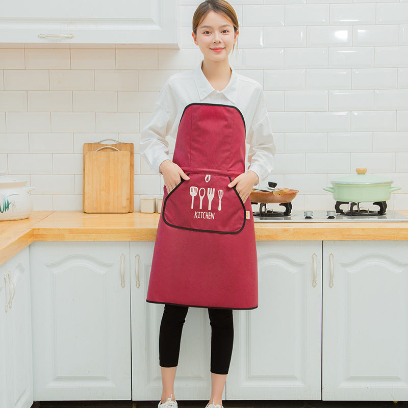 Kitchen Waterproof And Oil-proof Home Cooking Female Vibrato With Strapless Apron by http://Lolyshop.shop