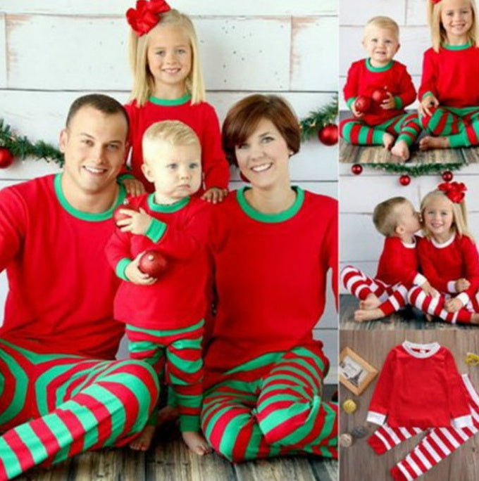 Family striped christmas pajamas by http://Lolyshop.shop