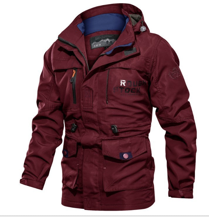 Men's Medium To Long Casual Outdoor Hooded Plus Size Jacket by http://Lolyshop.shop