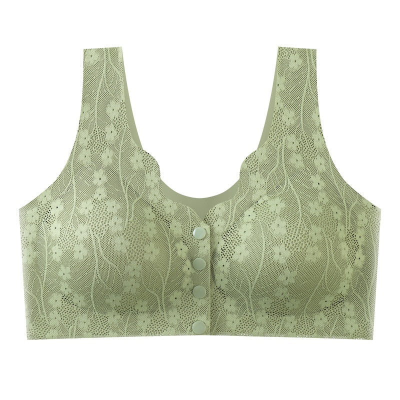 Front Buckle Underwear Vest Underwear Women's Seamless Front Buckle Plus Size Bra