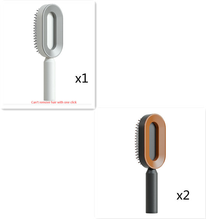 Self Cleaning Hair Brush For Women One-key Cleaning Hair Loss Airbag Massage Scalp Comb Anti-Static Hairbrush by http://Lolyshop.shop