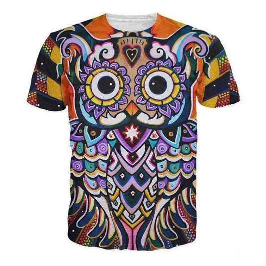 Free Shipping Fashion Style T-shirts 3D Printed Psychedelic Animation Owl Men Women Summer Tops O-Neck Anime T Shirt Homme by http://Lolyshop.shop