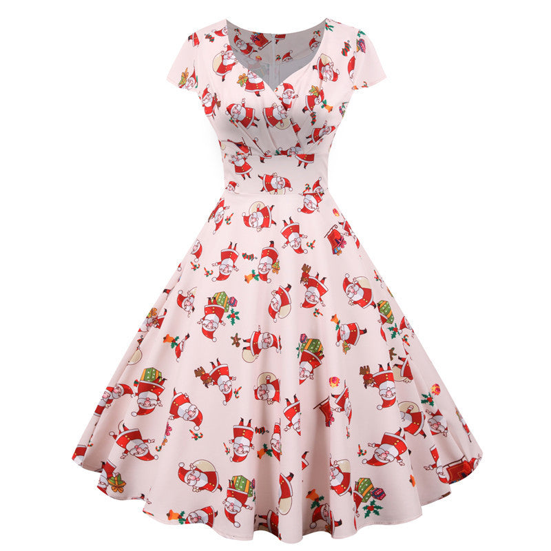 Christmas short sleeve dress women by http://Lolyshop.shop