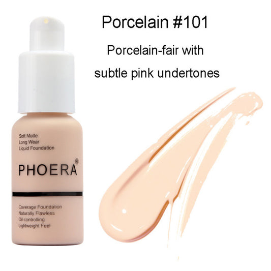 Explosive Press Type Oil Control Natural Color Matte Concealer Foundation Cream by http://Lolyshop.shop