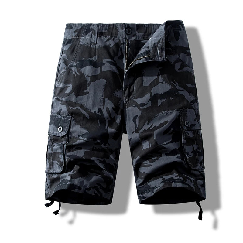 Men's Cotton Shorts Cargo Knee Pants Tactical Casual Sports Shorts Man Hiking Fishing Y2K Clothes