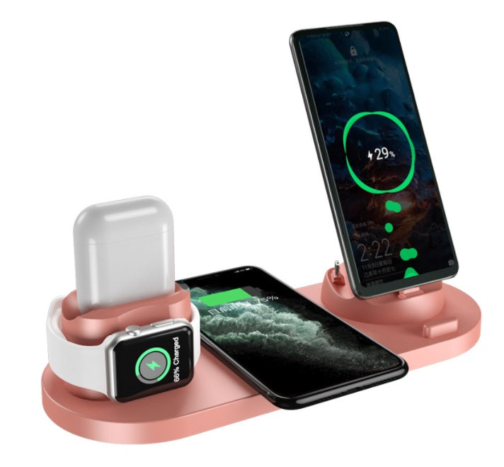 Wireless Charger For IPhone Fast Charger For Phone Fast Charging Pad For Phone Watch 6 In 1 Charging Dock Station by Cjdropshipping