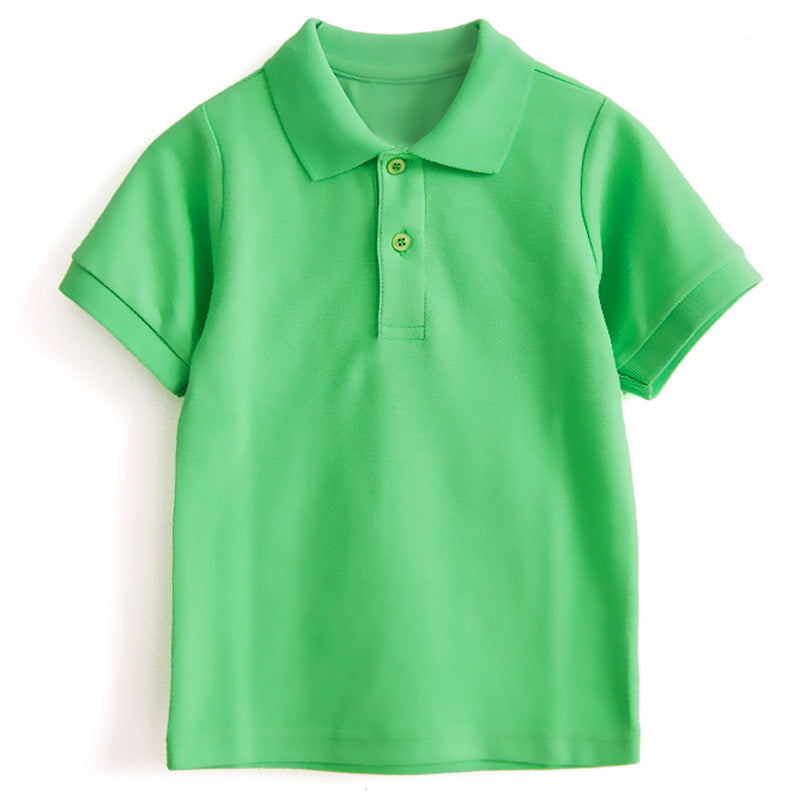 Children's Polo Shirt With Solid Color Cotton Lapel by http://Lolyshop.shop