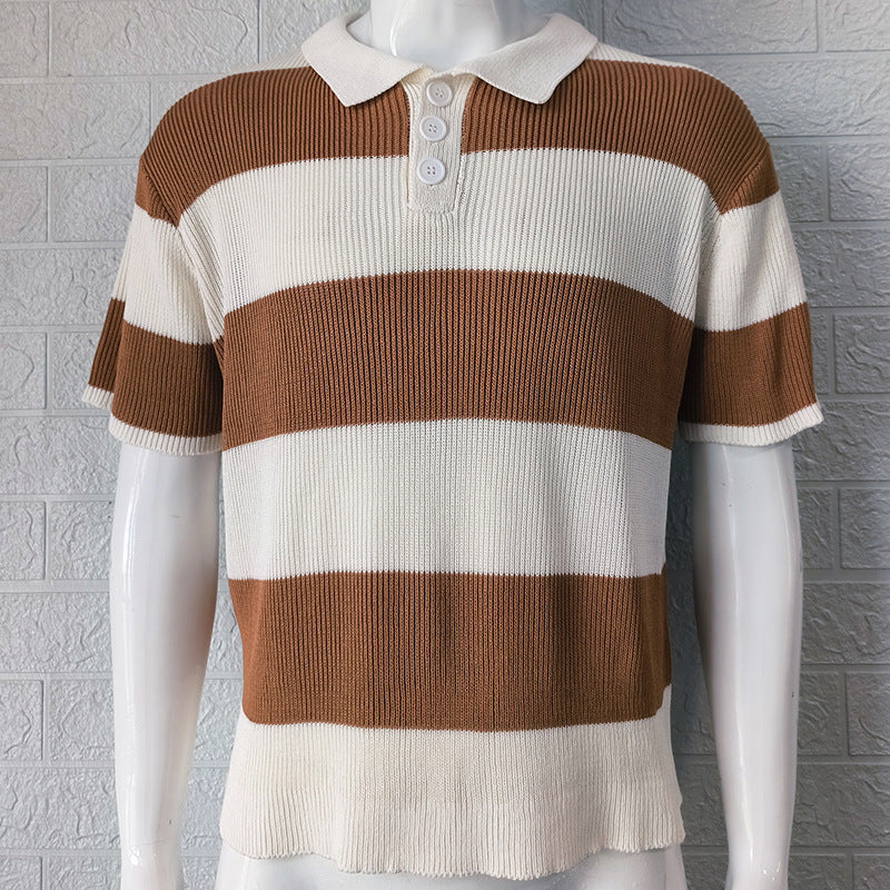 Mens Clothing Summer Fashion Lapel Sweater Short Sleeve Men Clothing Men Wears by http://Lolyshop.shop