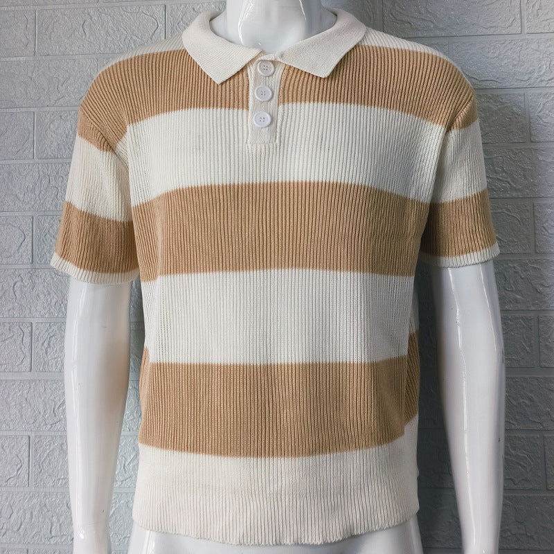 Mens Clothing Summer Fashion Lapel Sweater Short Sleeve Men Clothing Men Wears by http://Lolyshop.shop