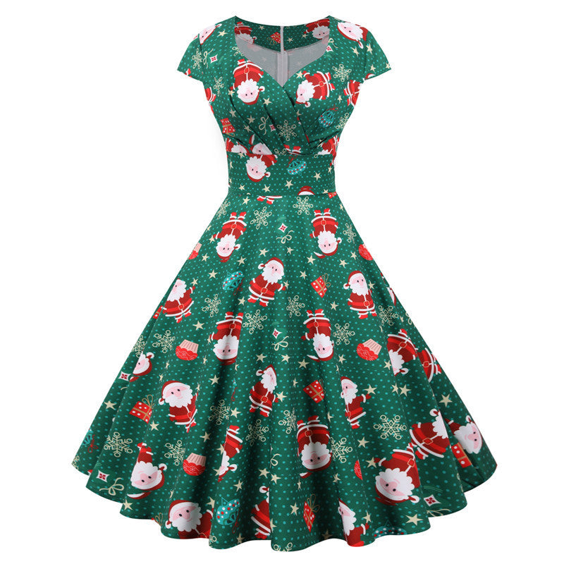Christmas short sleeve dress women by http://Lolyshop.shop