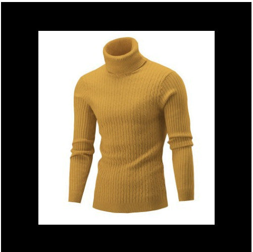 Men's Turtleneck Solid Color Twisted Sweater by http://Loyshop.shop