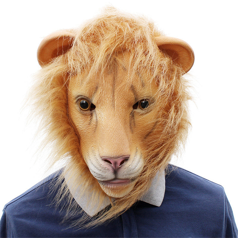 Halloween Prom Play Cute Lion Latex Mask by http://Lolyshop.shop