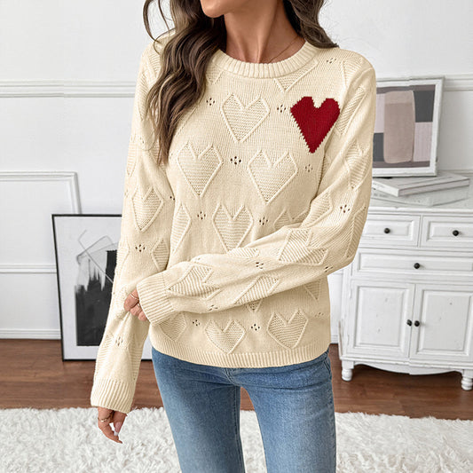 Valentine's Day Love Crew Neck Pullover Sweater Women by http://Loyshop.shop