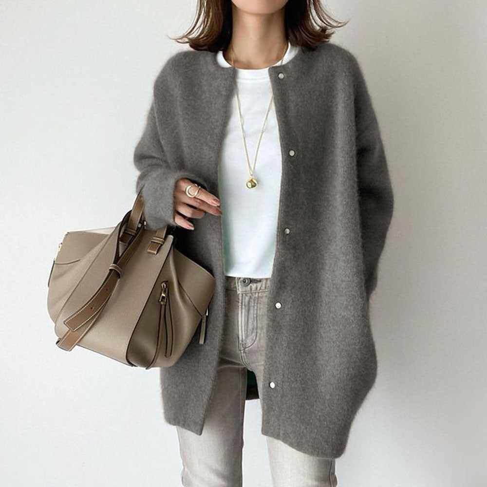 Ins Single Breasted Cardigans Fashion Solid Color Knitted Jacket Women's Autumn Spring Clothing by http://Loyshop.shop