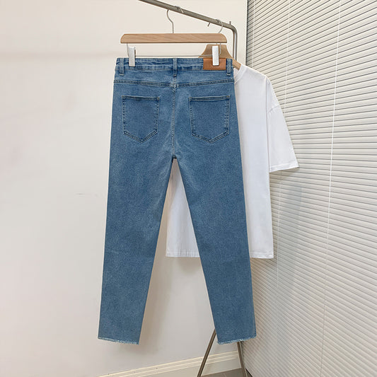 Jeans Summer New Trend Blue Washed Long Pants For Men by http://Lolyshop.shop