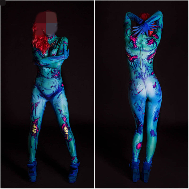 Digital Printing Halloween Cosplay Cosplay Clothes Unisex Wear Tight Long Sleeve Jumpsuit by http://Loyshop.shop