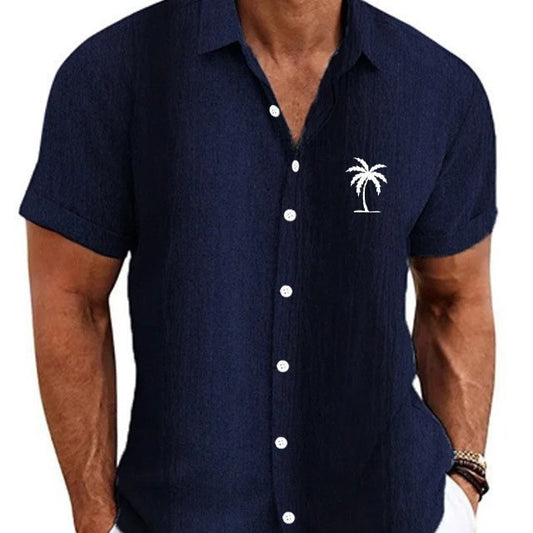 Bamboo Linen Men's Clothing Shirt 3D Printed Casual Short Sleeve by http://Lolyshop.shop