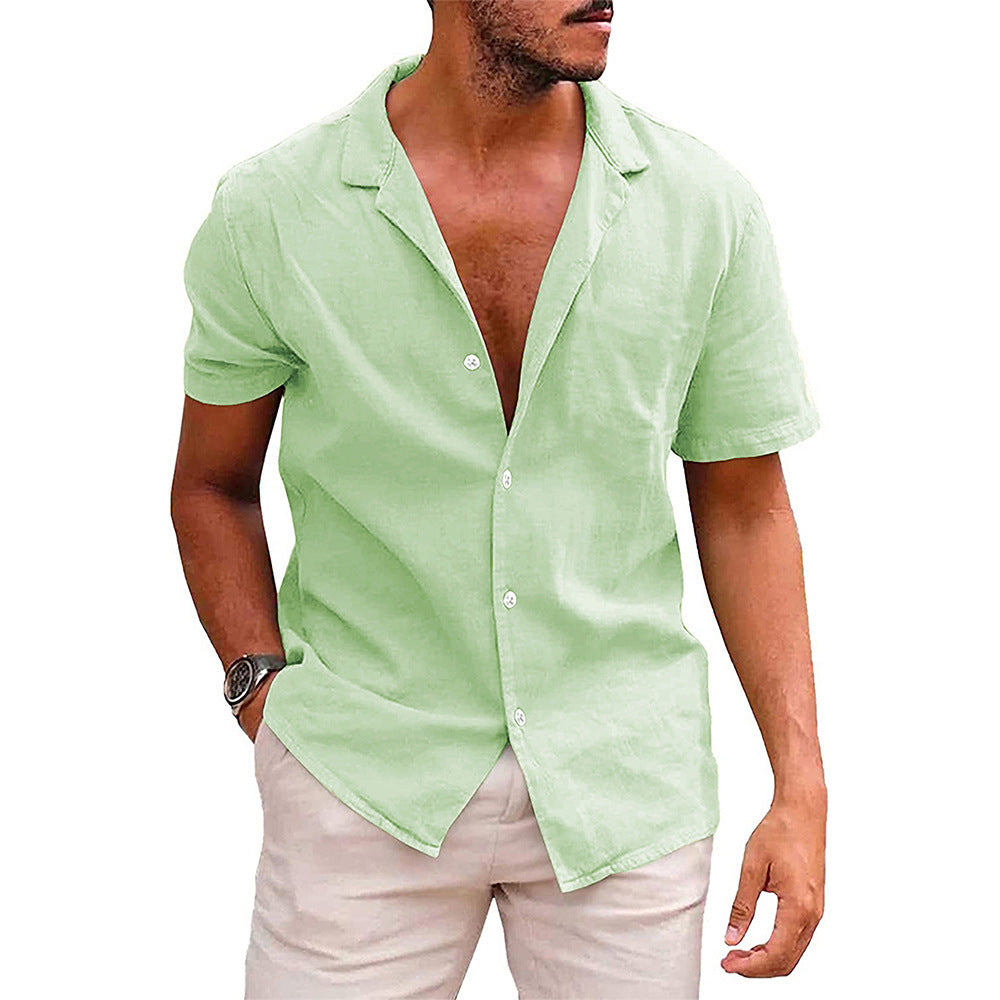 Men's Tops Casual Button Down Shirt Short Sleeve Beach Shirt Summer Mens Clothing by http://Lolyshop.shop