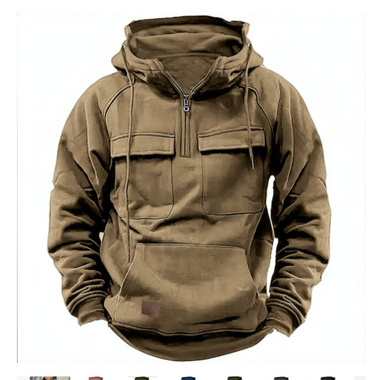 Men's Zip-up Hoodies Sweatshirt With Drawstring And Pocket Design Fashion Casual Sports Sweatshirt by http://Loyshop.shop