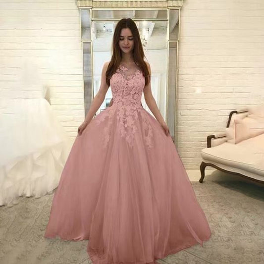 Women Wedding Dress Sleevless Flowers Lace Dress by http:// Lolyshop.shop