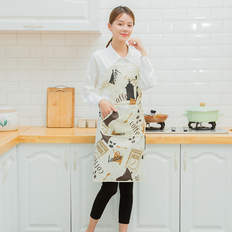Kitchen Waterproof And Oil-proof Home Cooking Female Vibrato With Strapless Apron by http://Lolyshop.shop