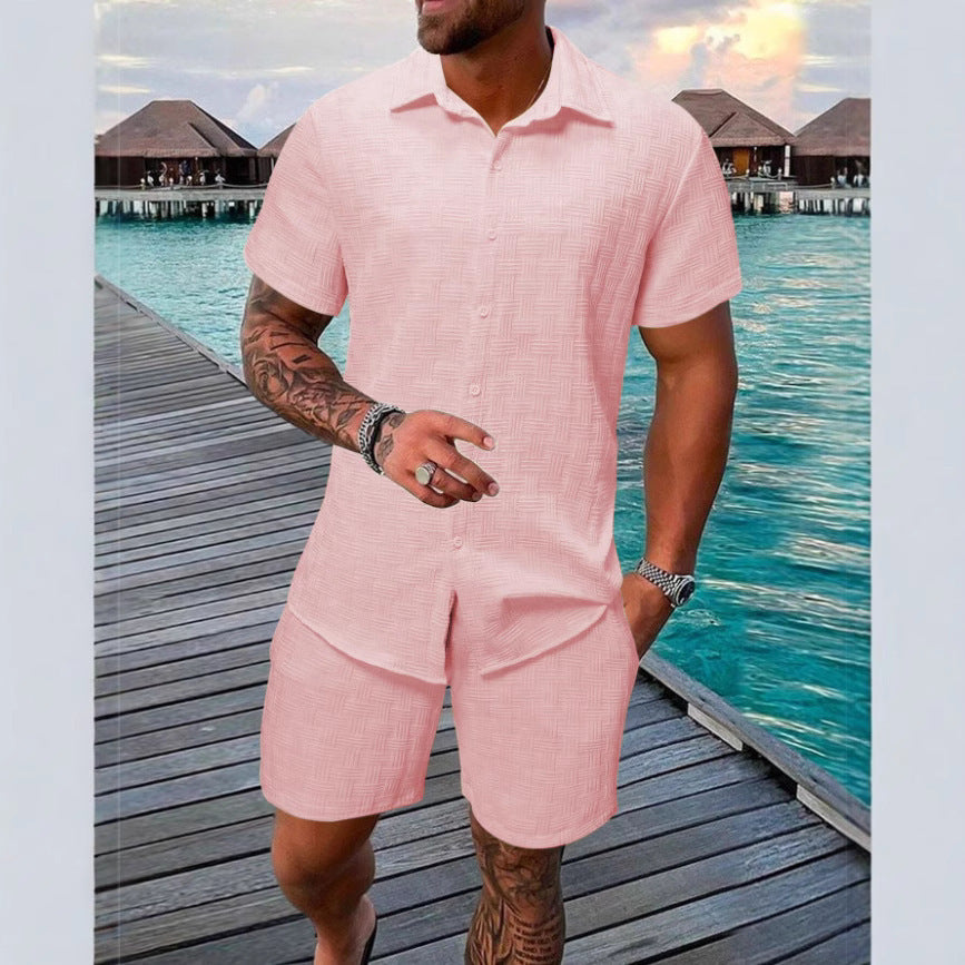 Summer Jacquard Black And White Solid Color Suit by http://Lolyshop.shop