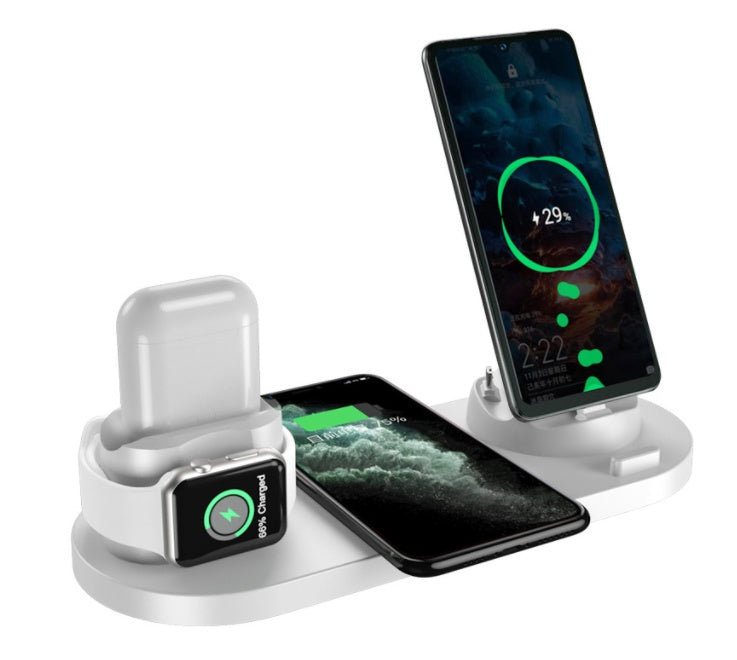 Wireless Charger For IPhone Fast Charger For Phone Fast Charging Pad For Phone Watch 6 In 1 Charging Dock Station by Cjdropshipping