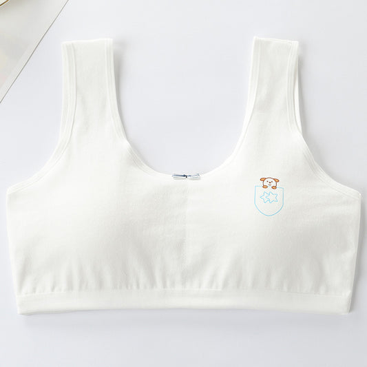 Primary Student Vest Female Junior High Girl High School Underwear Pure Cotton Bra by http://Lolyshop.shop